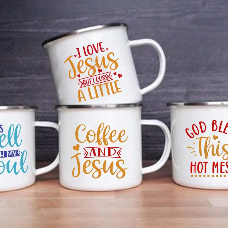 Faithful Brew Enamel Mugs