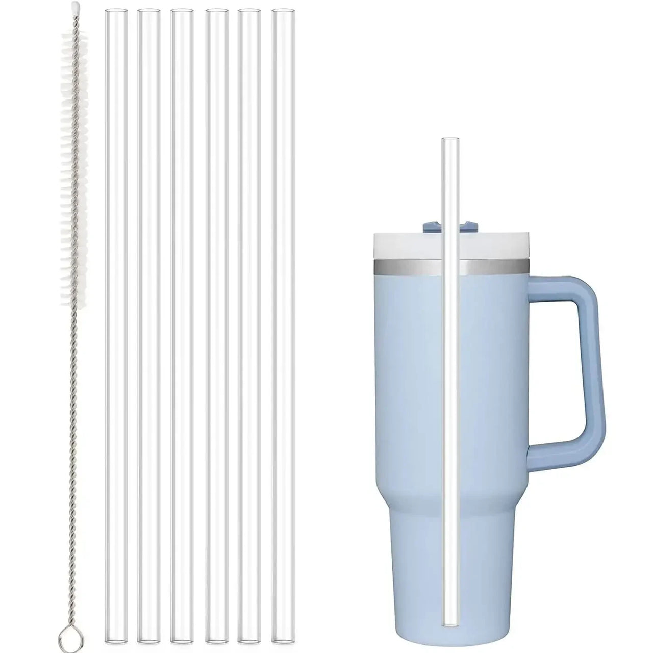 Reusable Tumbler Straw with Cleaning Brush