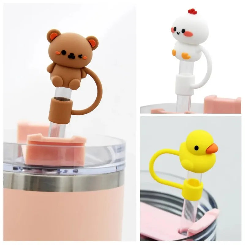 Animal Silicone Straw Covers