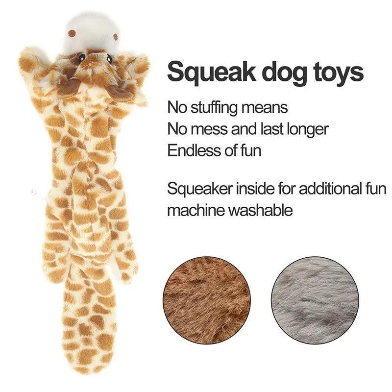 Benepaw Unstuffed Durable Dog Plush Toy with Squeaker - God's Girl Gifts And Apparel