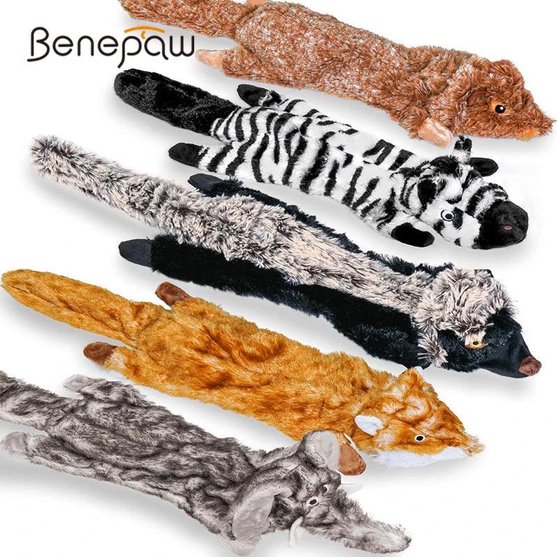 Benepaw Unstuffed Durable Plush Dog Toys with Squeaker - God's Girl Gifts And Apparel