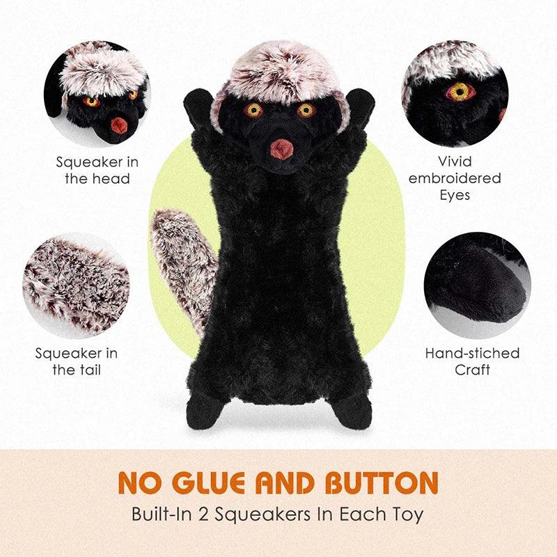 Benepaw Unstuffed Durable Plush Dog Toys with Squeaker - God's Girl Gifts And Apparel