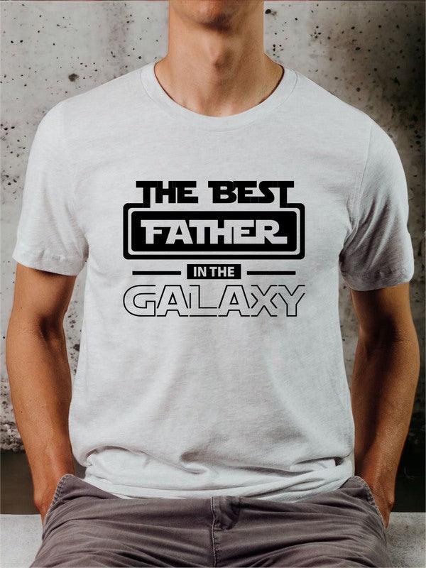 Best Father in the Galaxy Graphic Mens Tee - God's Girl Gifts And Apparel