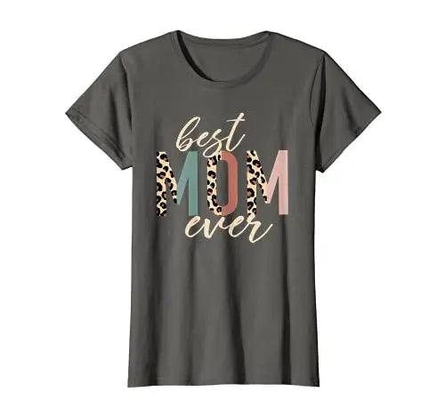 Best Mom Ever Leopard Print Graphic Tee - God's Girl Gifts And Apparel