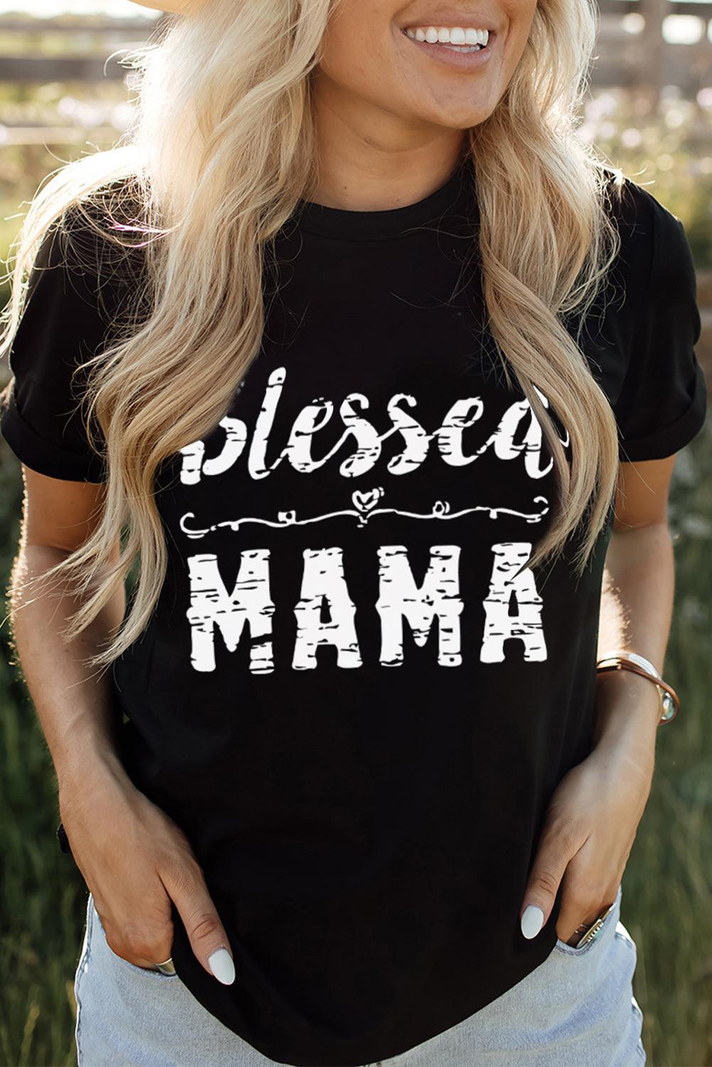 BLESSED MAMA Graphic Tee - God's Girl Gifts And Apparel
