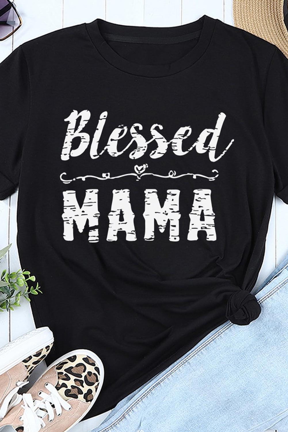 BLESSED MAMA Graphic Tee - God's Girl Gifts And Apparel
