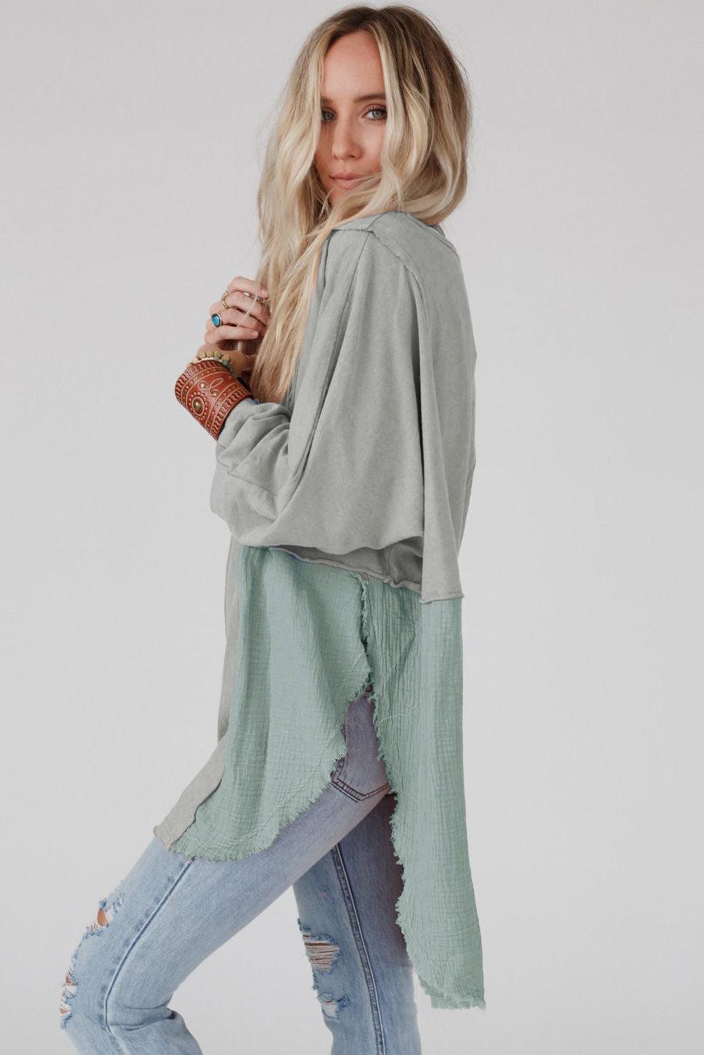 Chic Cascade Oversized Blouse - God's Girl Gifts And Apparel