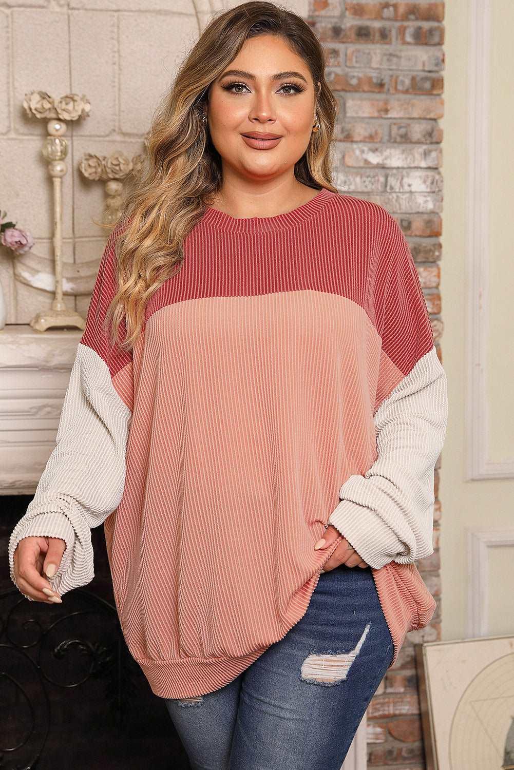 Chic Harmony Ribbed Color Fusion Top