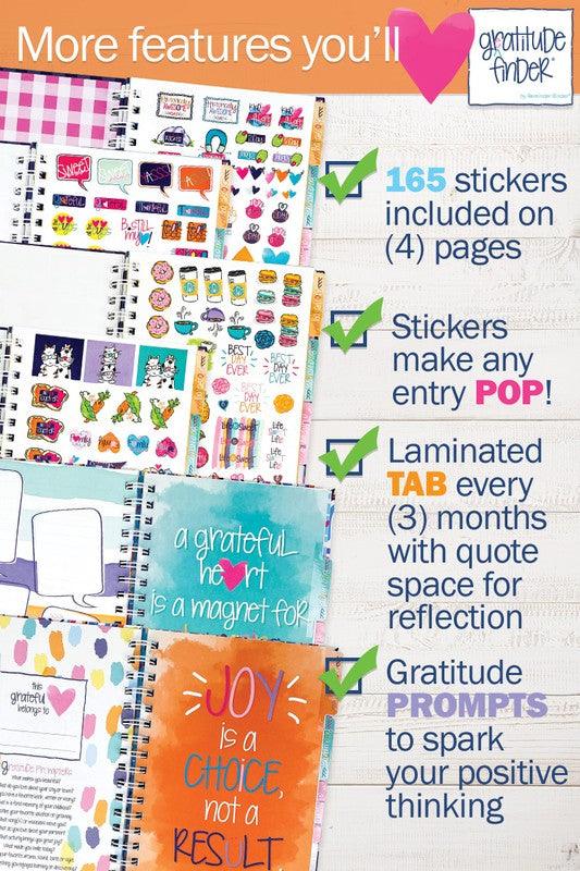 Confetti Party Gratitude Journal with Stickers Non-Dated 52-Week - God's Girl Gifts And Apparel