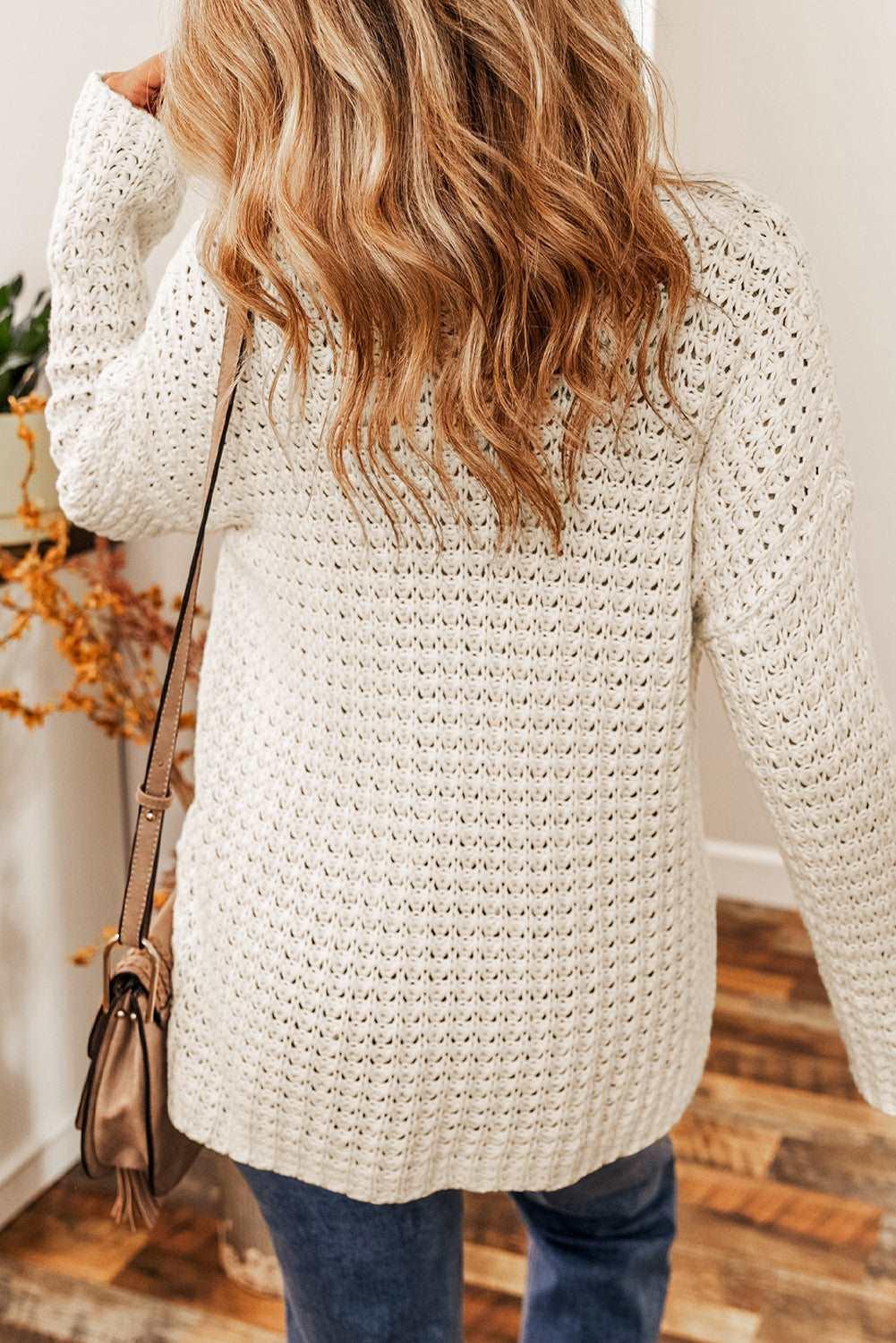 Crochet Hollow-Out Sweater