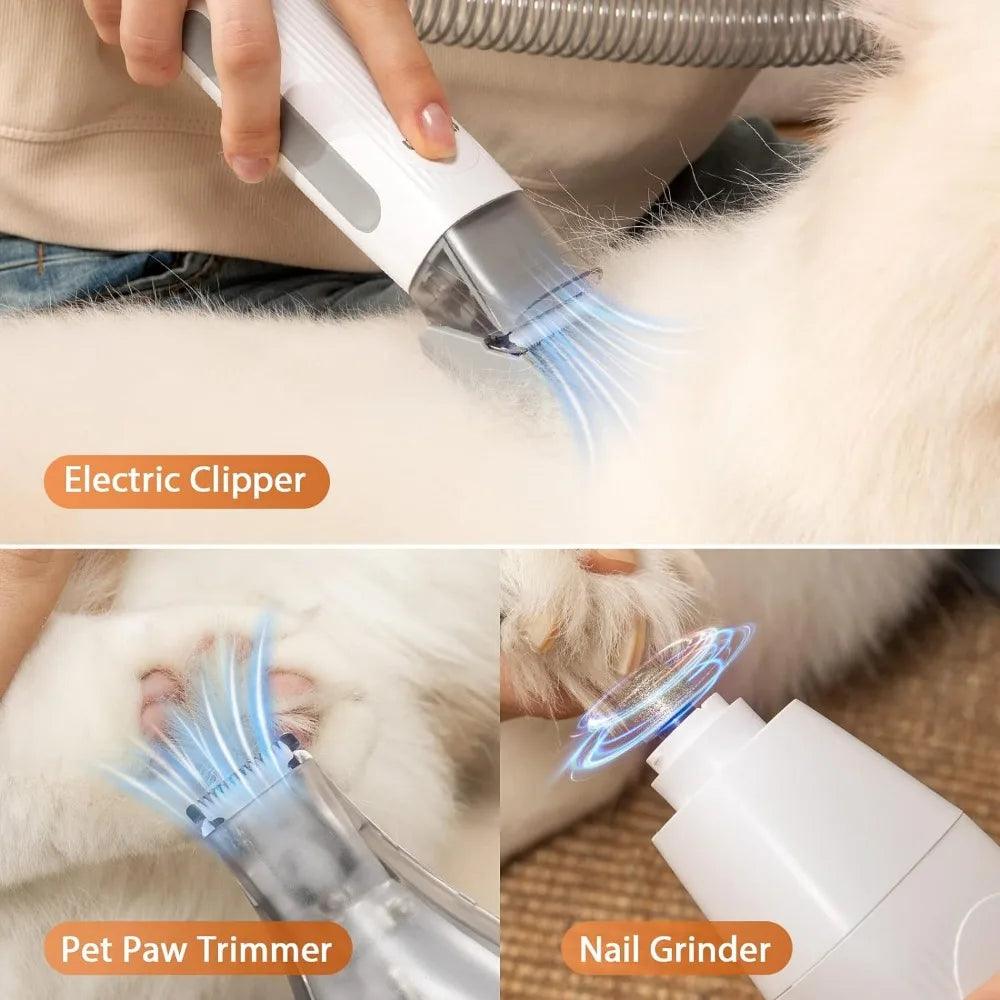 Dog Grooming Kit, Vacuum & Dog Clippers Nail Trimmer Grinder & Dog Brush for Shedding with 7 Pet Grooming Tools, Low Noise - God's Girl Gifts And Apparel