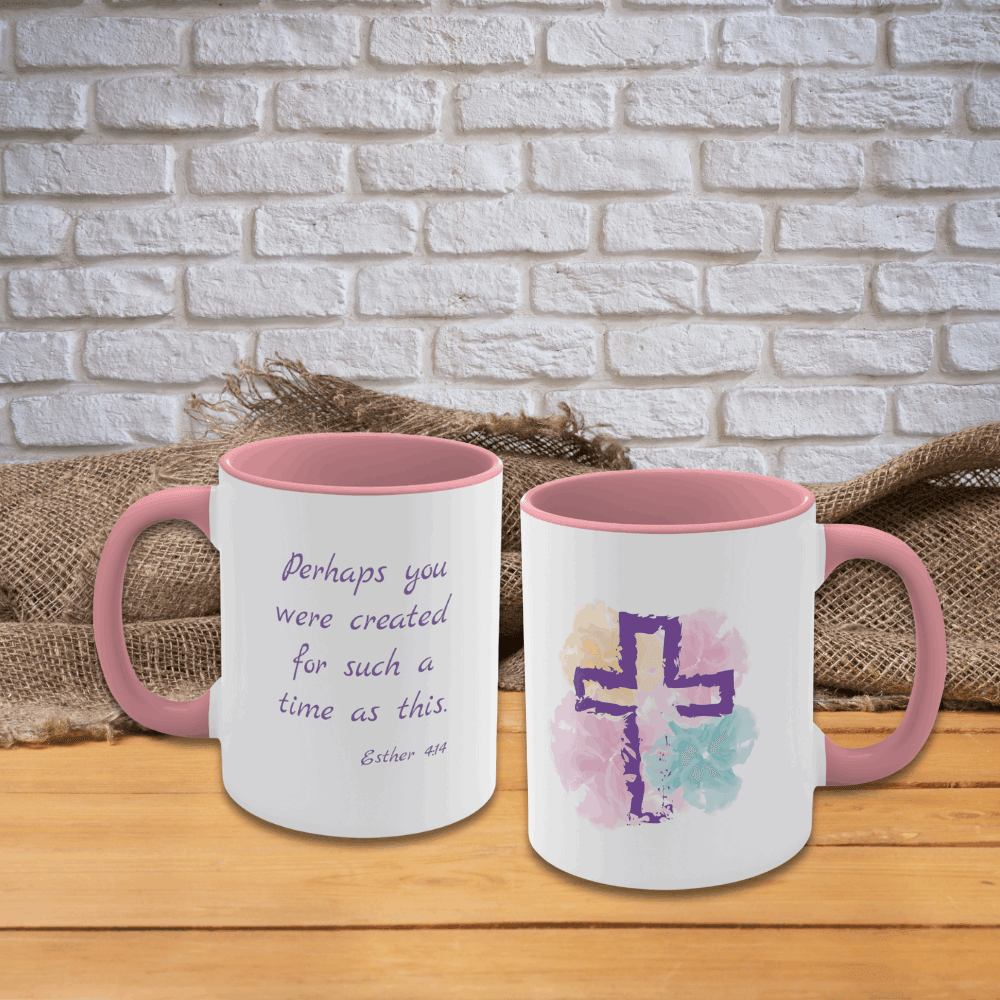 Esther 4:14 Two-Tone Accent Mug