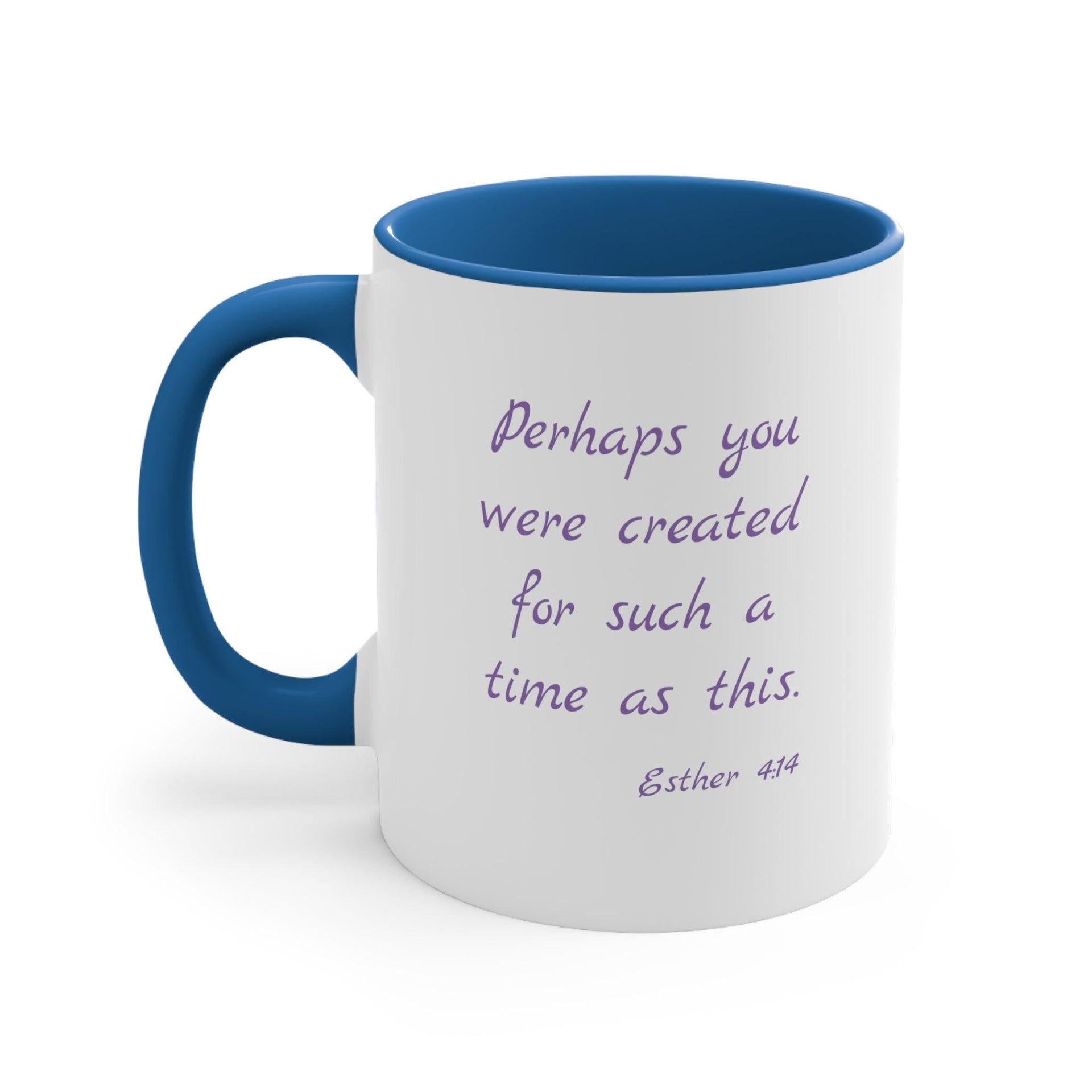 Esther 4:14 Two-Tone Accent Mug - God's Girl Gifts And Apparel