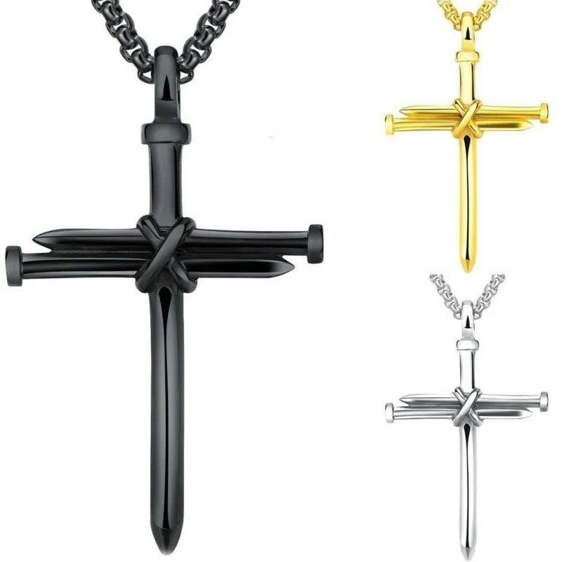 Eternal Nails Stainless Steel Cross Necklace - God's Girl Gifts And Apparel