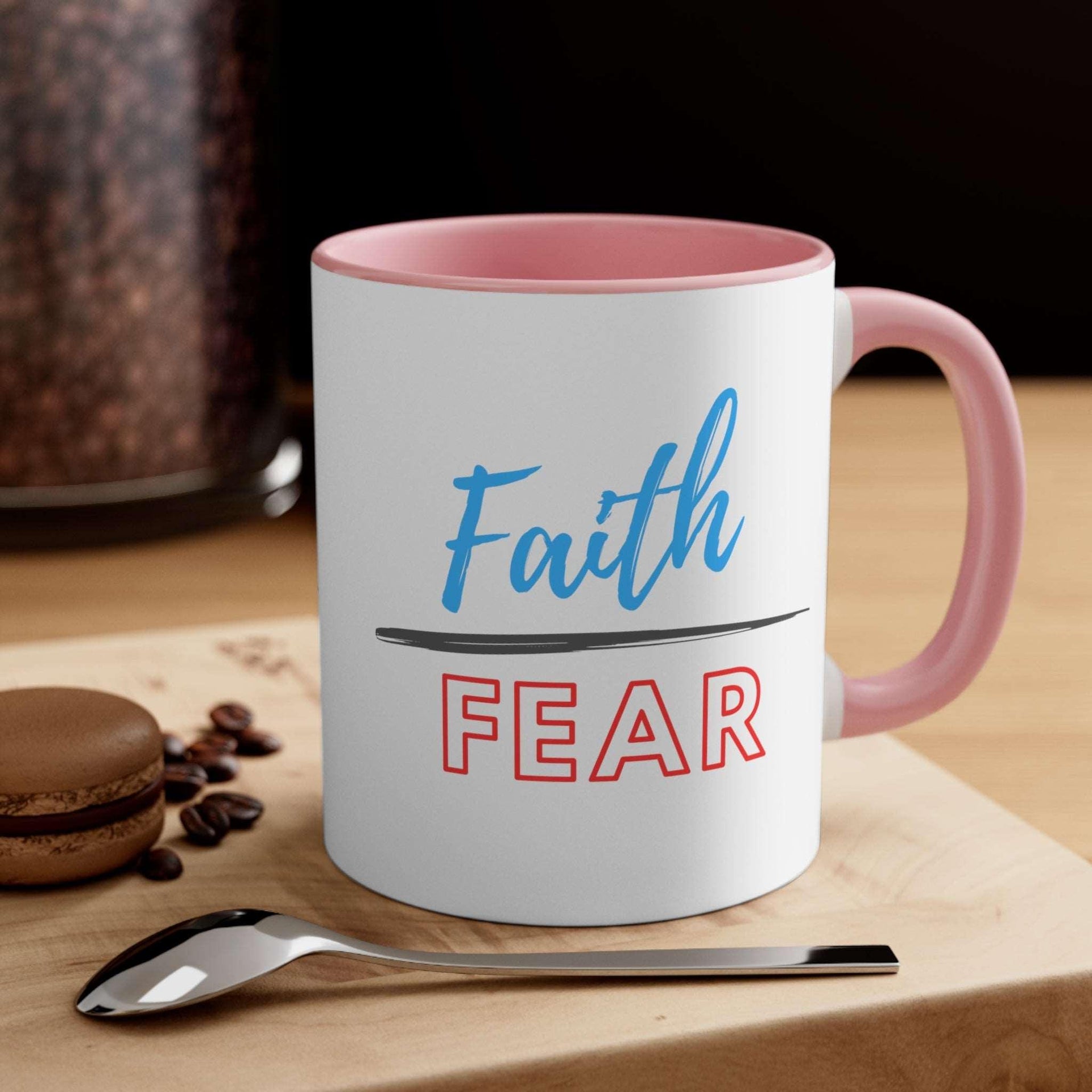 Faith over Fear Accent Coffee Mug, 11oz