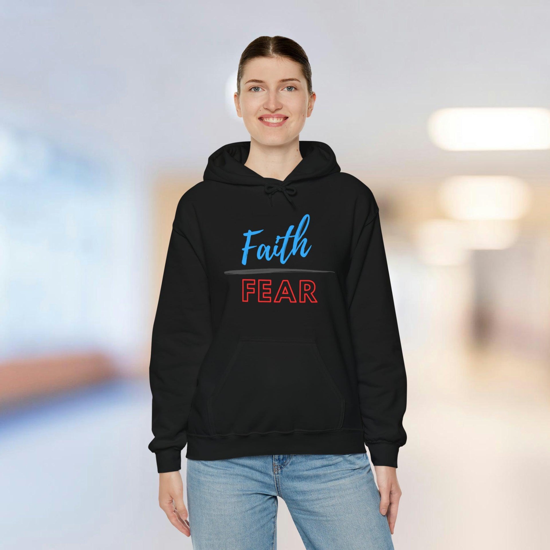 Faith over Fear Unisex Heavy Blend™ Hooded Sweatshirt - God's Girl Gifts And Apparel