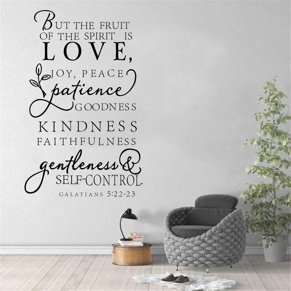 Galatians 5:22-23 Fruit of the Spirit Verse Large Vinyl Wall Decor - God's Girl Gifts And Apparel
