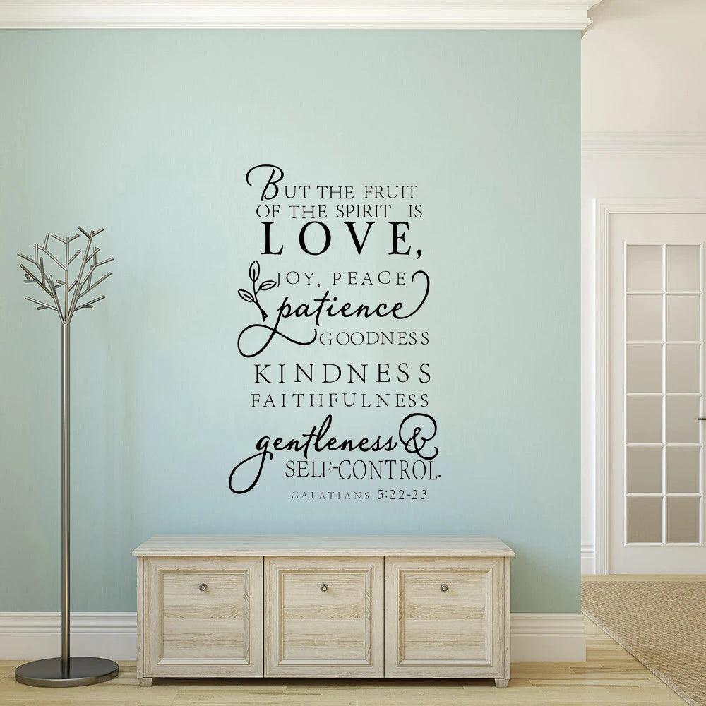 Galatians 5:22-23 Fruit of the Spirit Verse Large Vinyl Wall Decor - God's Girl Gifts And Apparel