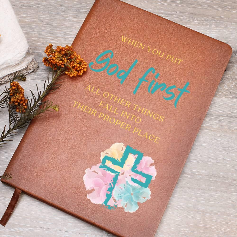 God First Leather Journal - God's Girl Gifts And Apparel