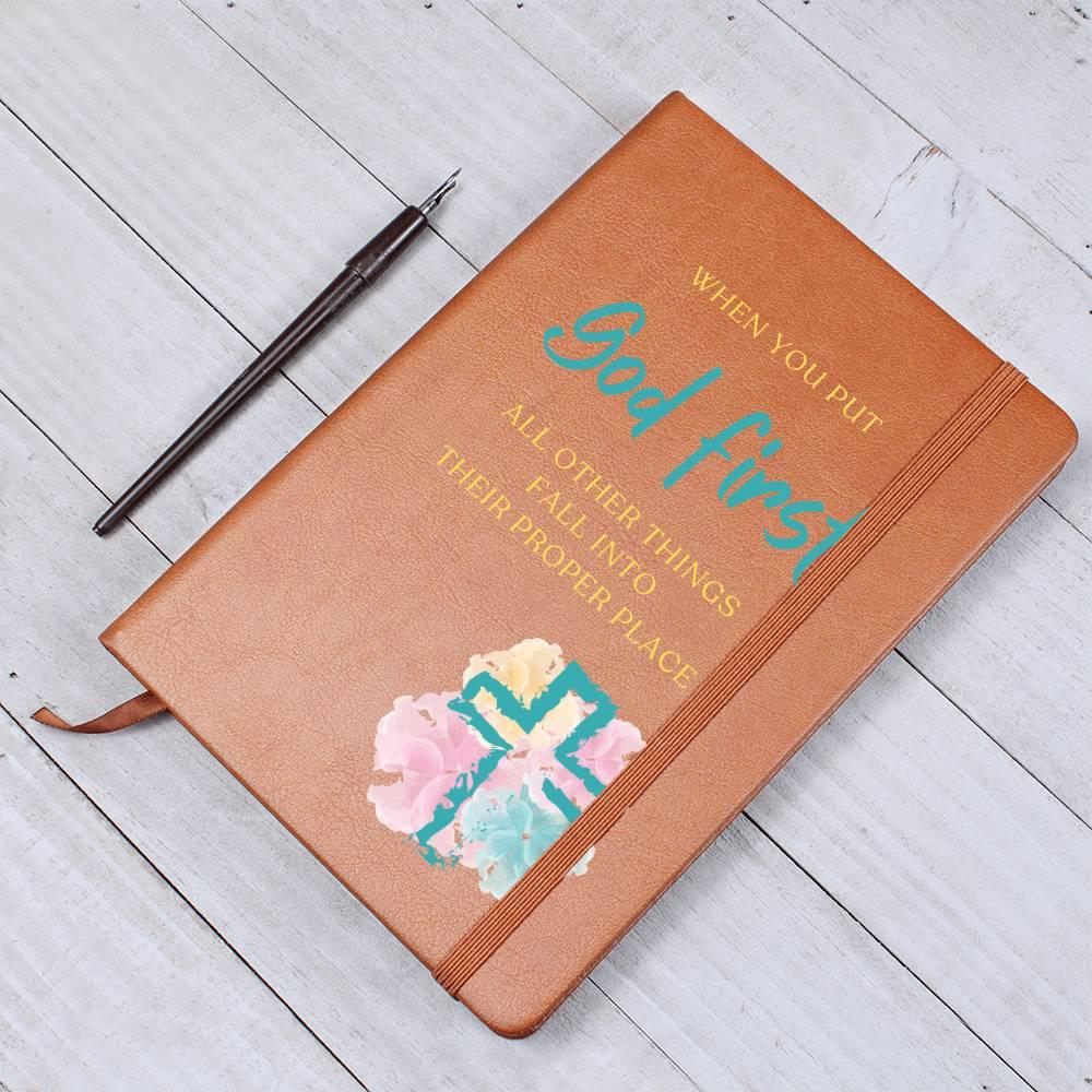 God First Leather Journal - God's Girl Gifts And Apparel
