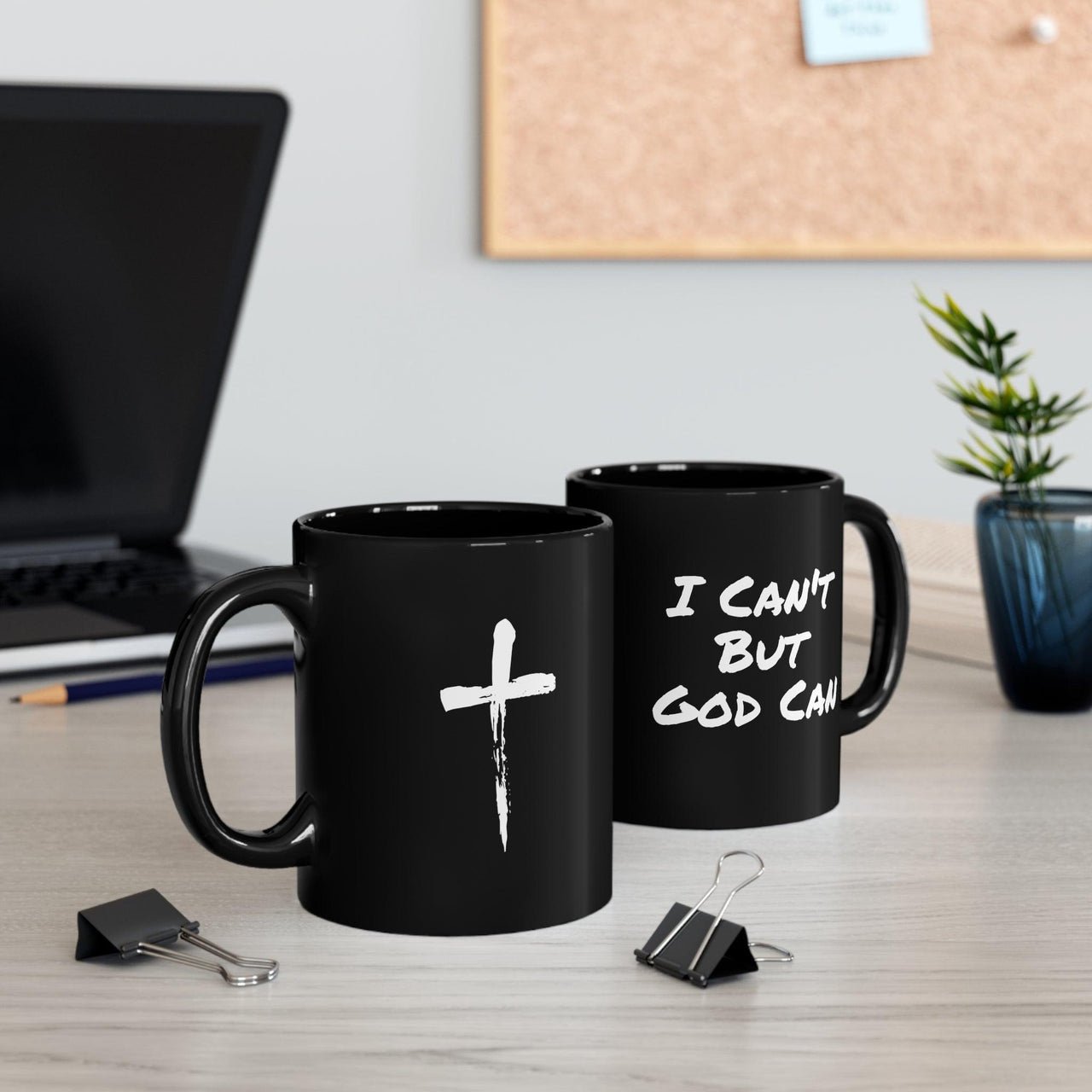 I Can't But God Can 11oz Black Mug - God's Girl Gifts And Apparel