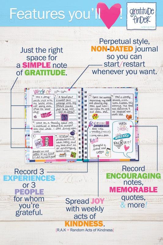 Island Blooms Gratitude Journal with Stickers Non-Dated 52-Week - God's Girl Gifts And Apparel