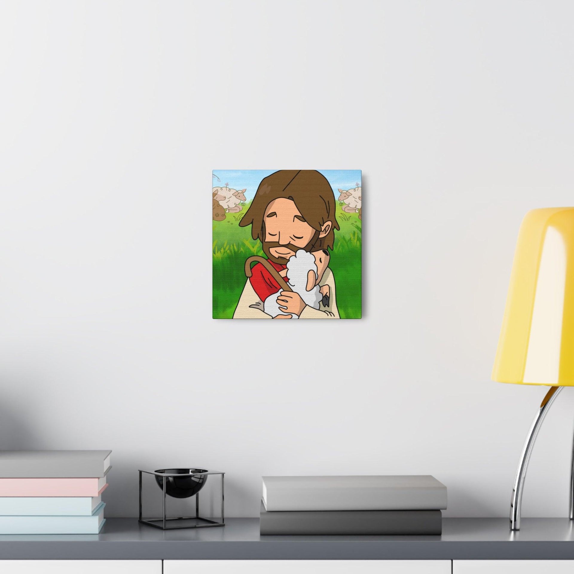 Jesus And The Lamb Canvas Wrap - God's Girl Gifts And Apparel