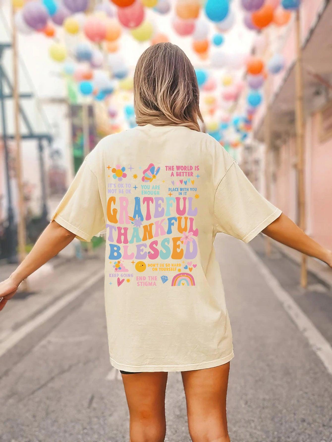 Letter Graphic Round Neck Short Sleeve T-Shirt - God's Girl Gifts And Apparel