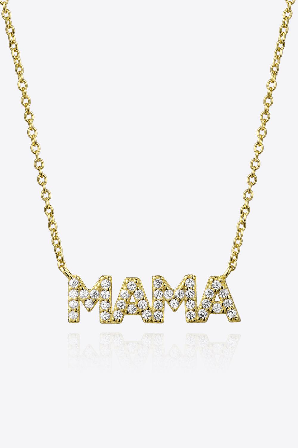 MAMA Zircon 925 Sterling Silver Necklace - God's Girl Gifts And Apparel