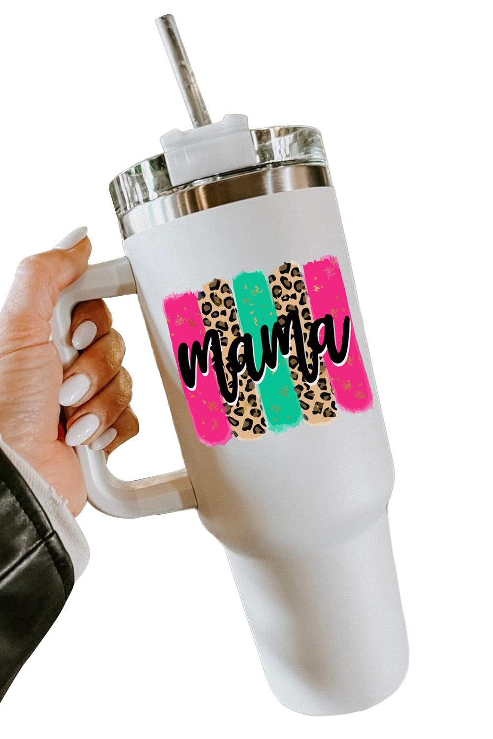 Matriarchal Roar Leopard Colorblock Stainless Steel Portable Cup 40oz - God's Girl Gifts And Apparel