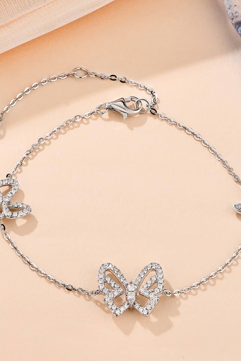 Moissanite Butterfly Shape Bracelet - God's Girl Gifts And Apparel