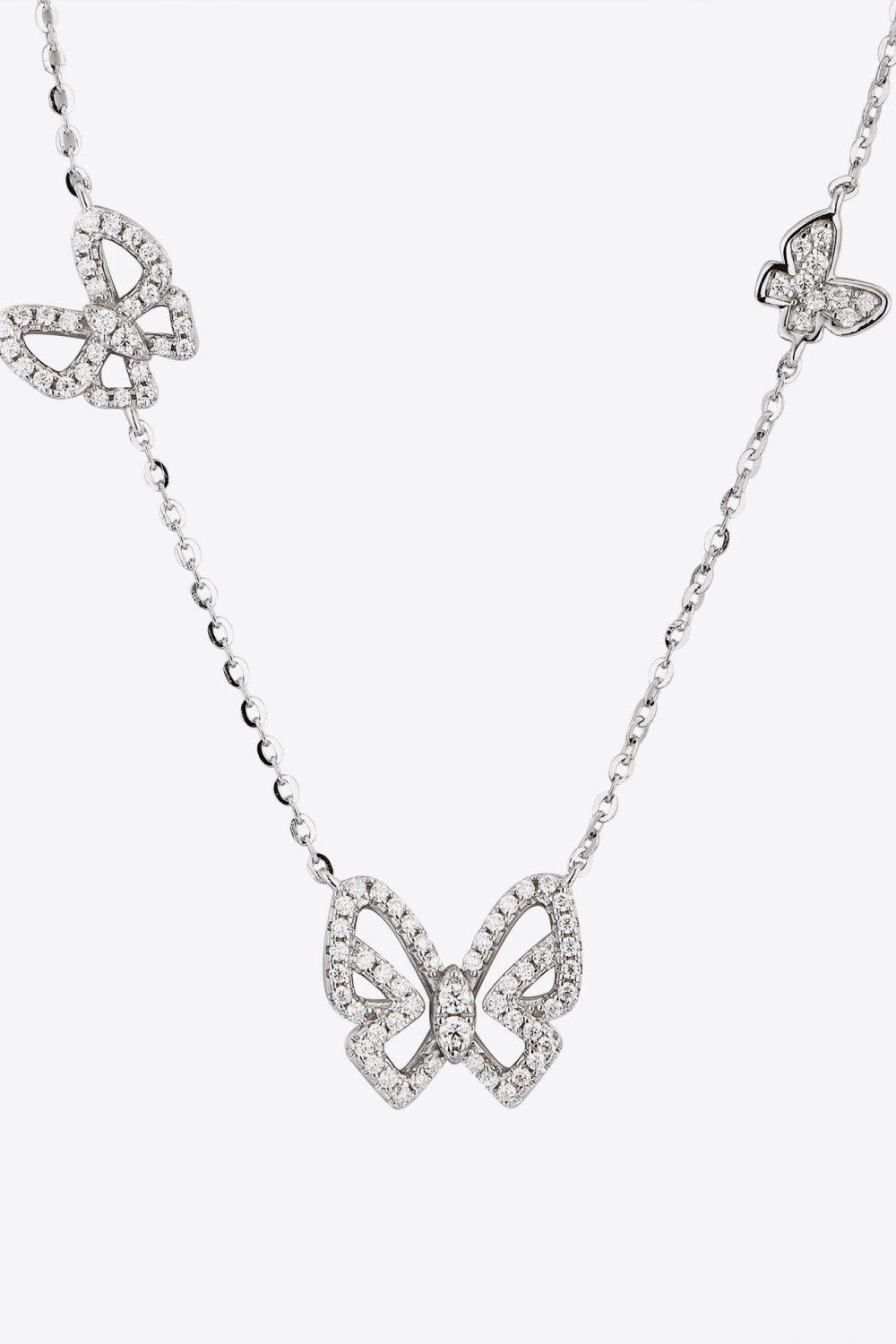 Moissanite Butterfly Shape Necklace - God's Girl Gifts And Apparel