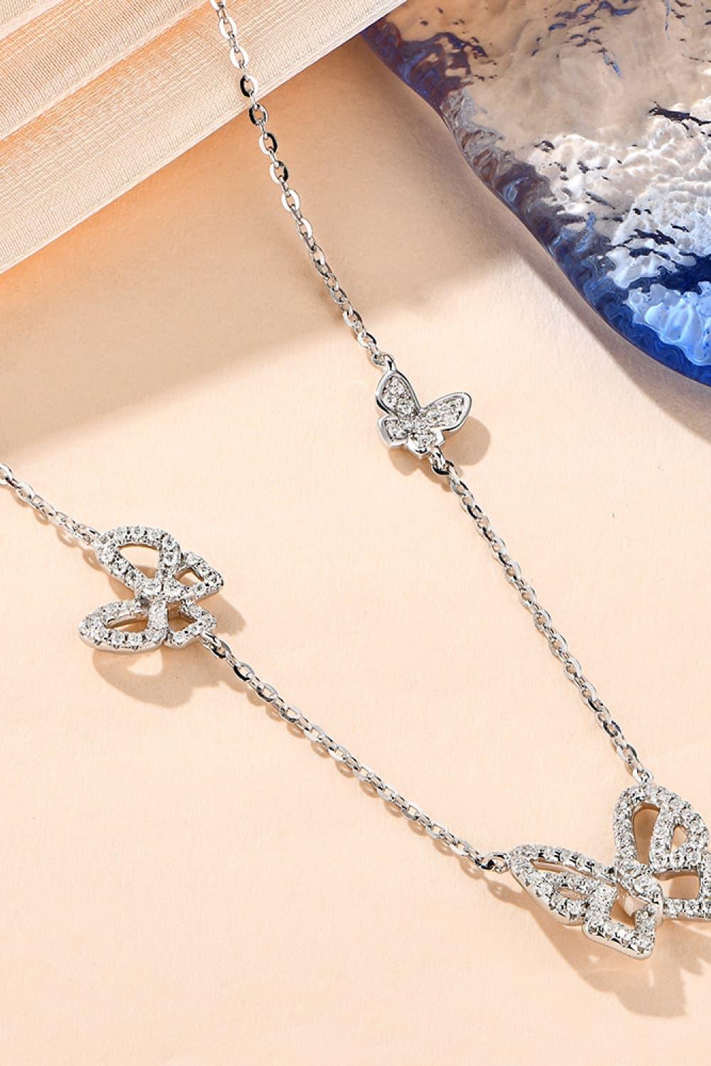 Moissanite Butterfly Shape Necklace - God's Girl Gifts And Apparel