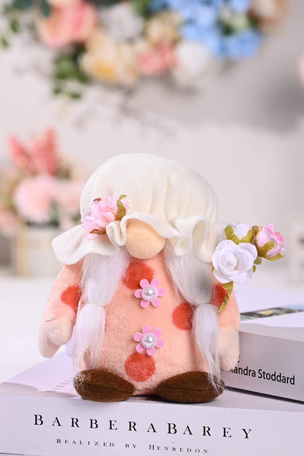 Mother's Day Flower Decor Short Leg Faceless Gnome - God's Girl Gifts And Apparel