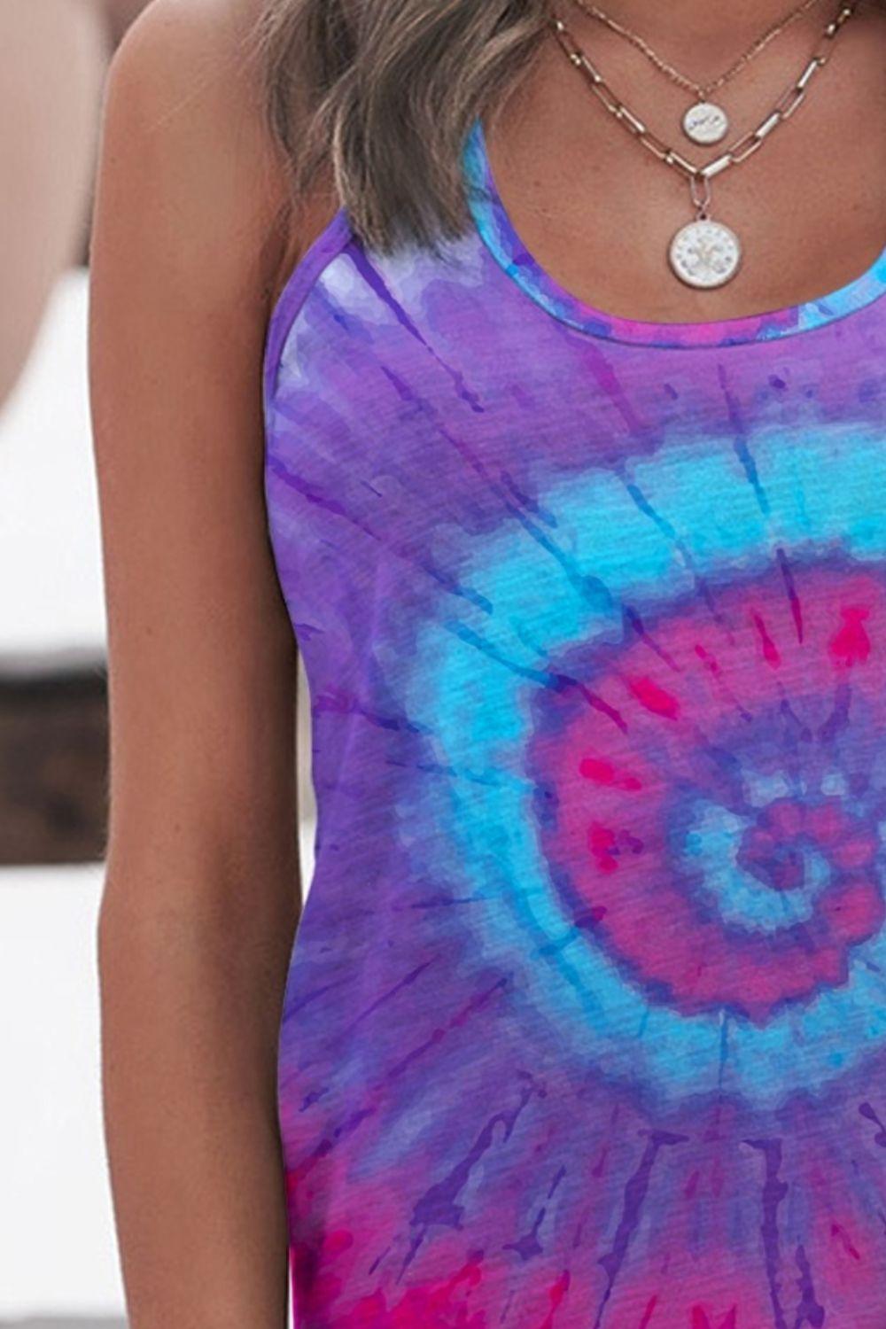 Printed Scoop Neck Racerback Tank - God's Girl Gifts And Apparel