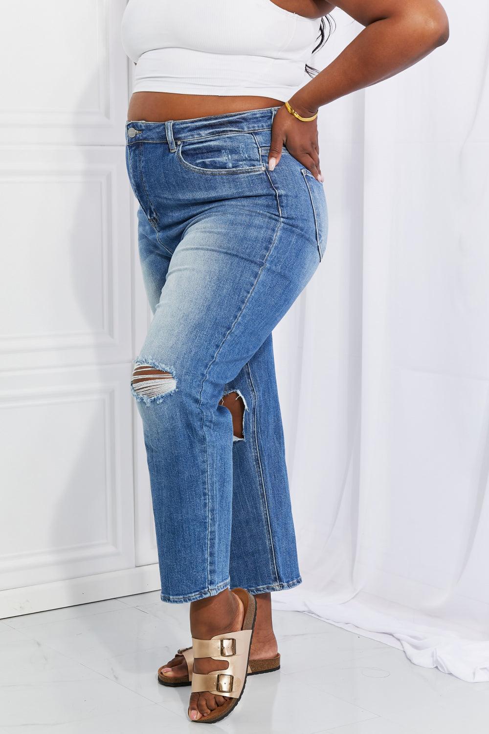 RISEN Full Size Emily High Rise Relaxed Jeans - God's Girl Gifts And Apparel