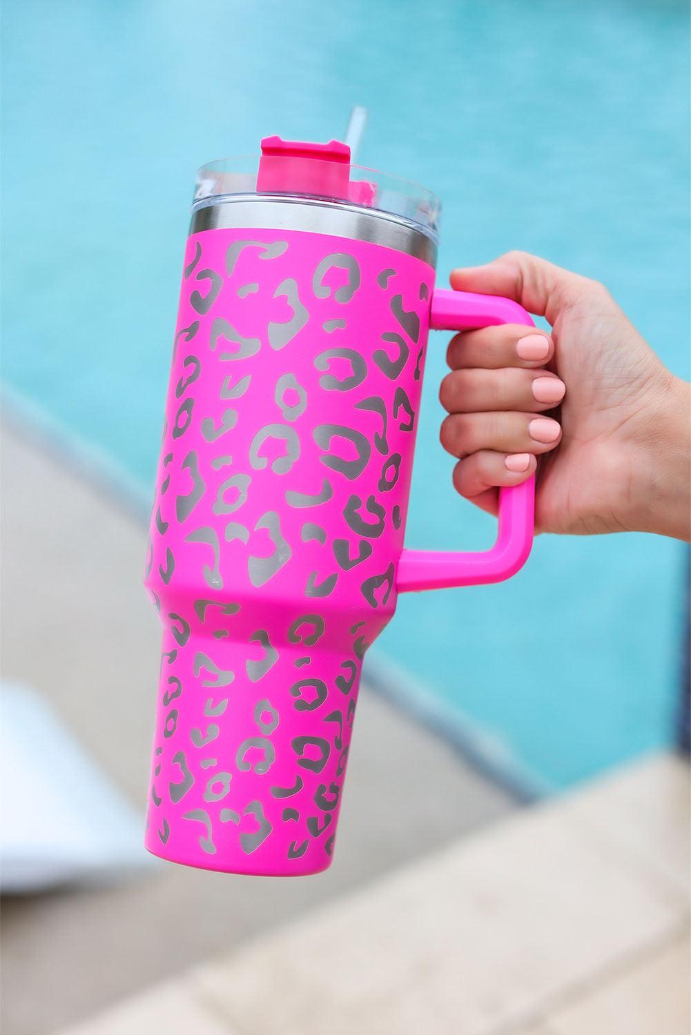 Rose Leopard Spotted 304 Stainless Double Insulated Cup 40oz - God's Girl Gifts And Apparel