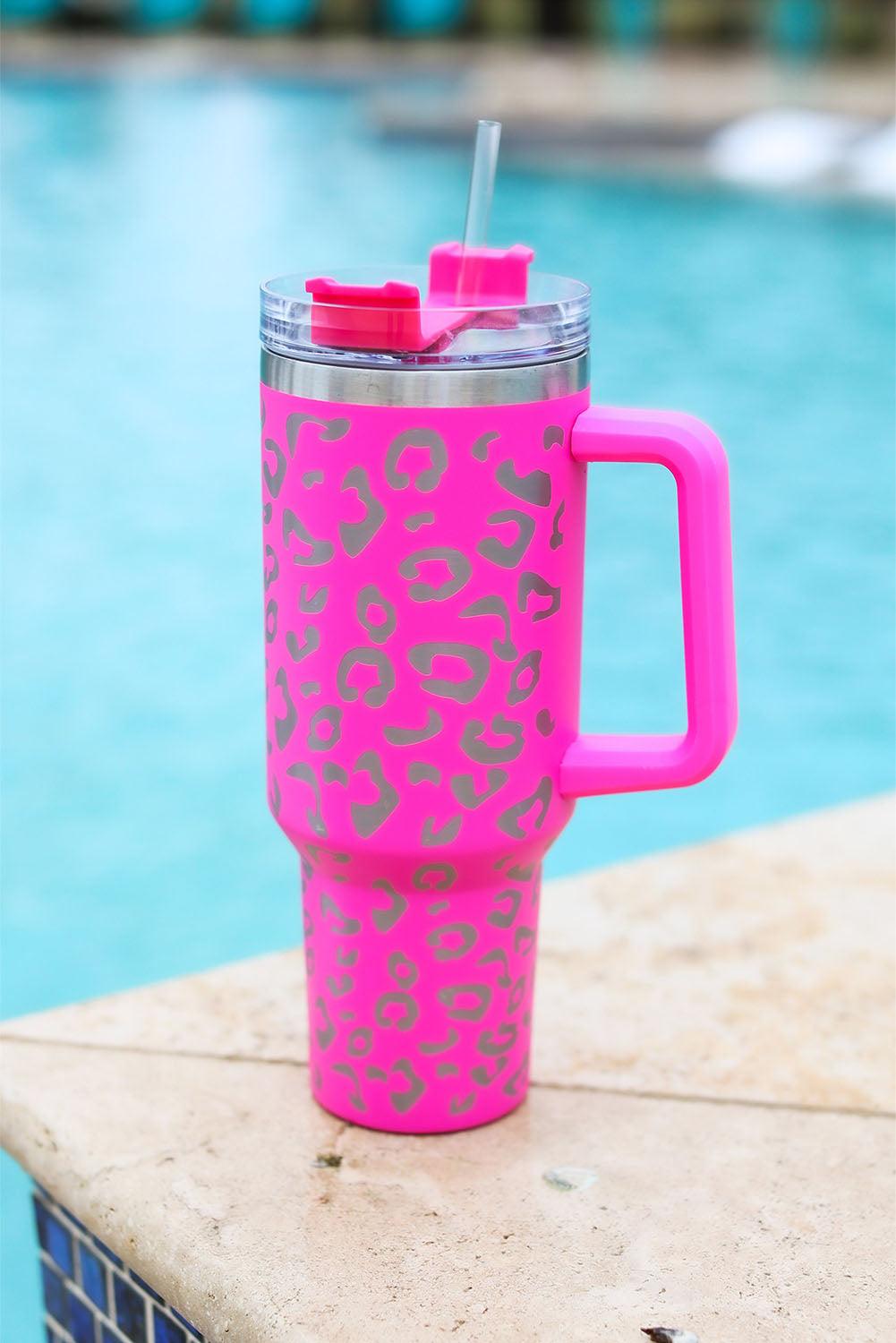 Rose Leopard Spotted 304 Stainless Double Insulated Cup 40oz - God's Girl Gifts And Apparel