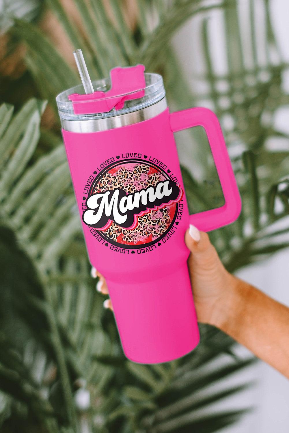 Rose Mama Leopard Stainless Steel Insulate Cup with Handle - God's Girl Gifts And Apparel