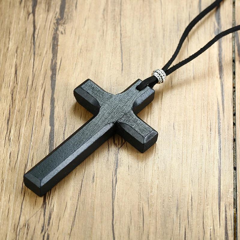 Serenity Wood Cross Pendant Necklace - God's Girl Gifts And Apparel
