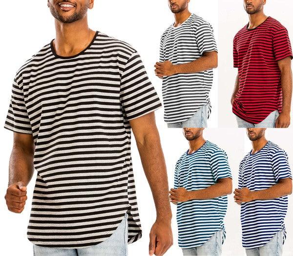 Striped Elongated Shirt - God's Girl Gifts And Apparel