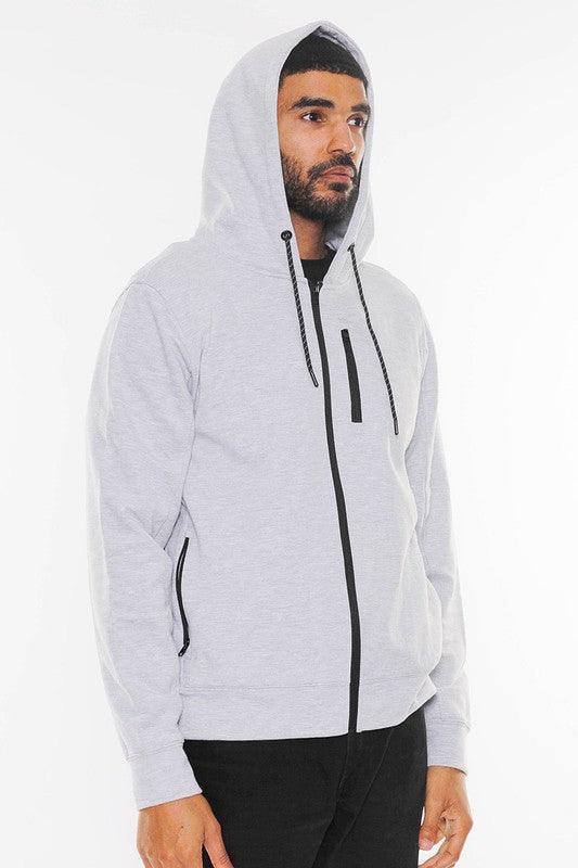 WEIV Men's Cotton Blend Zip Up Hoodie - God's Girl Gifts And Apparel
