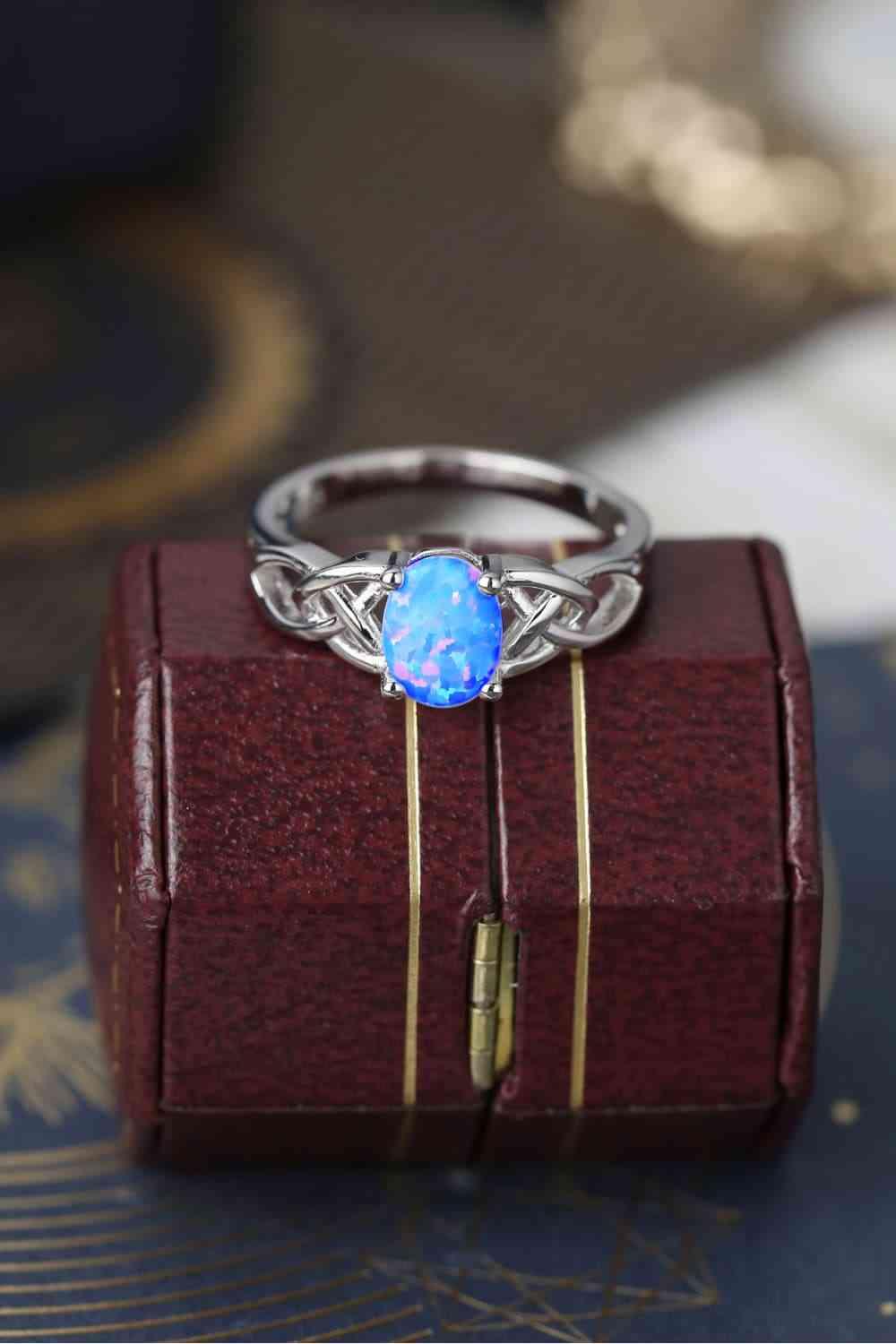 Crisscross 4-Prong Opal Ring - God's Girl Gifts And Apparel