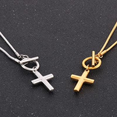 Cross Pendant Stainless Steel Necklace - God's Girl Gifts And Apparel