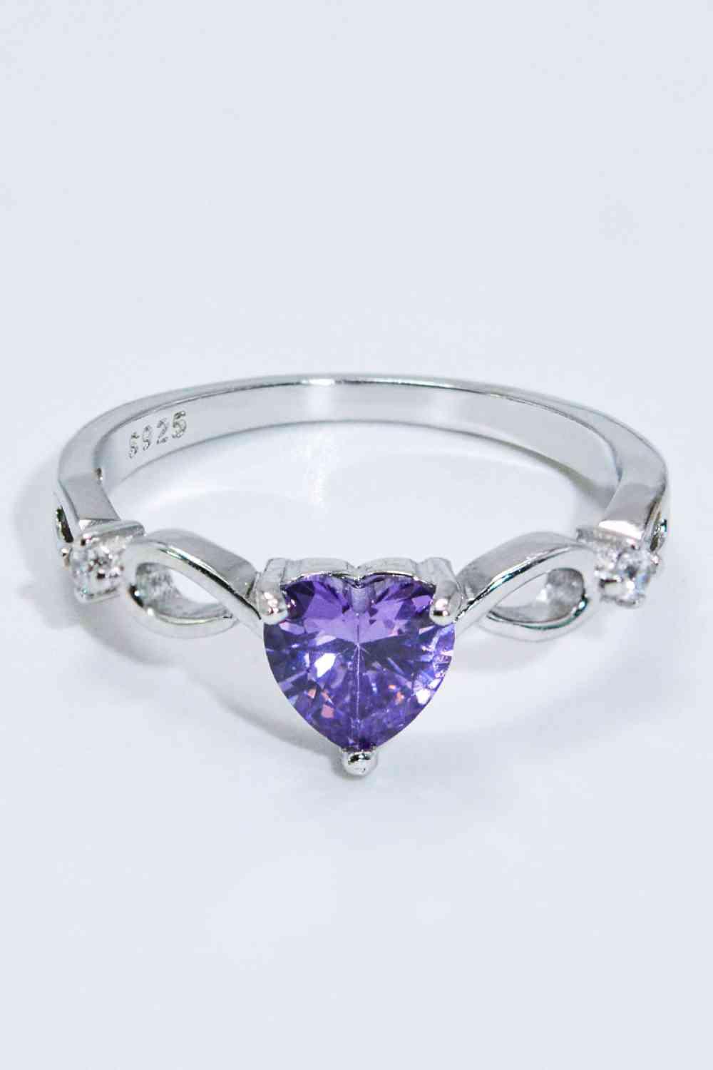 Crystal Heart 925 Sterling Silver Ring - God's Girl Gifts And Apparel