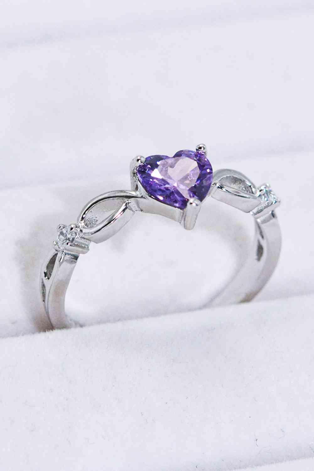 Crystal Heart 925 Sterling Silver Ring - God's Girl Gifts And Apparel