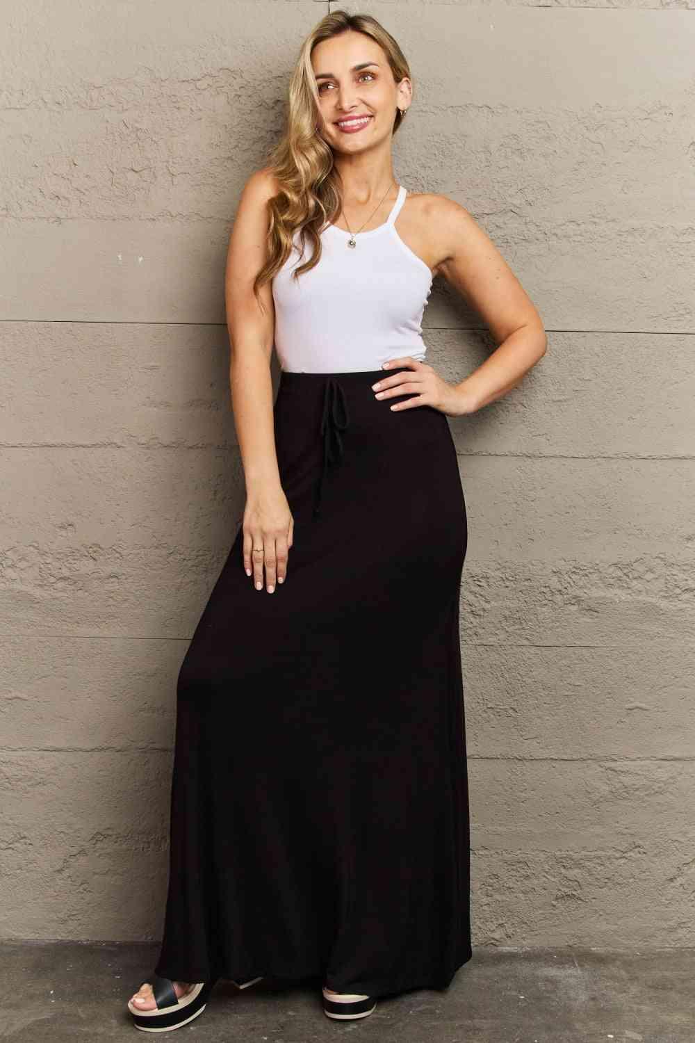 Culture Code For The Day Flare Maxi Skirt in Black - God's Girl Gifts And Apparel