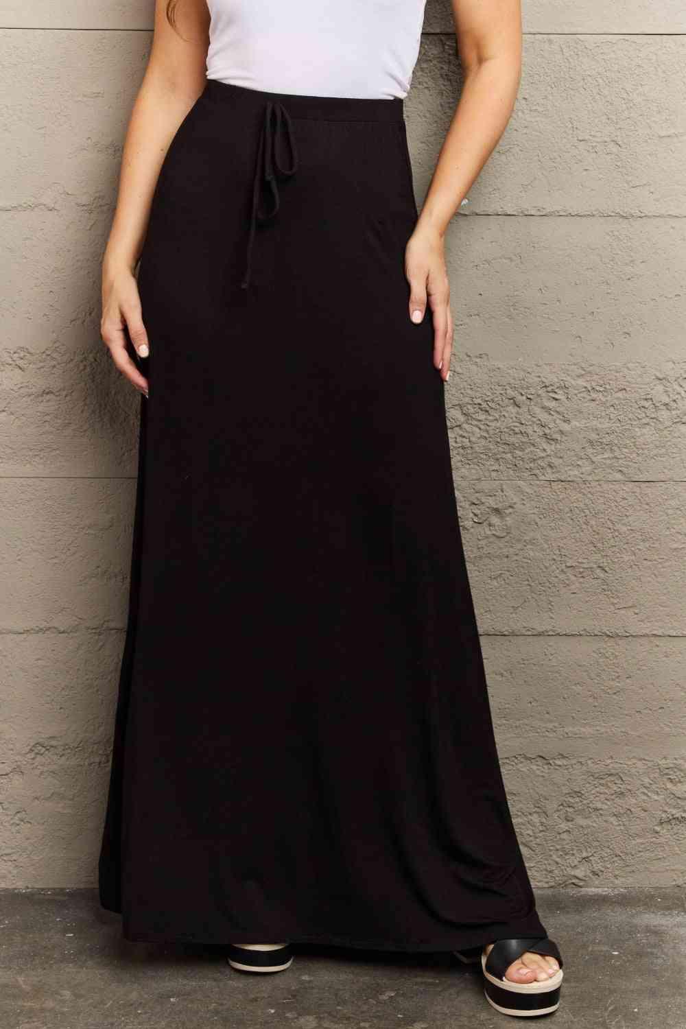 Culture Code For The Day Flare Maxi Skirt in Black - God's Girl Gifts And Apparel