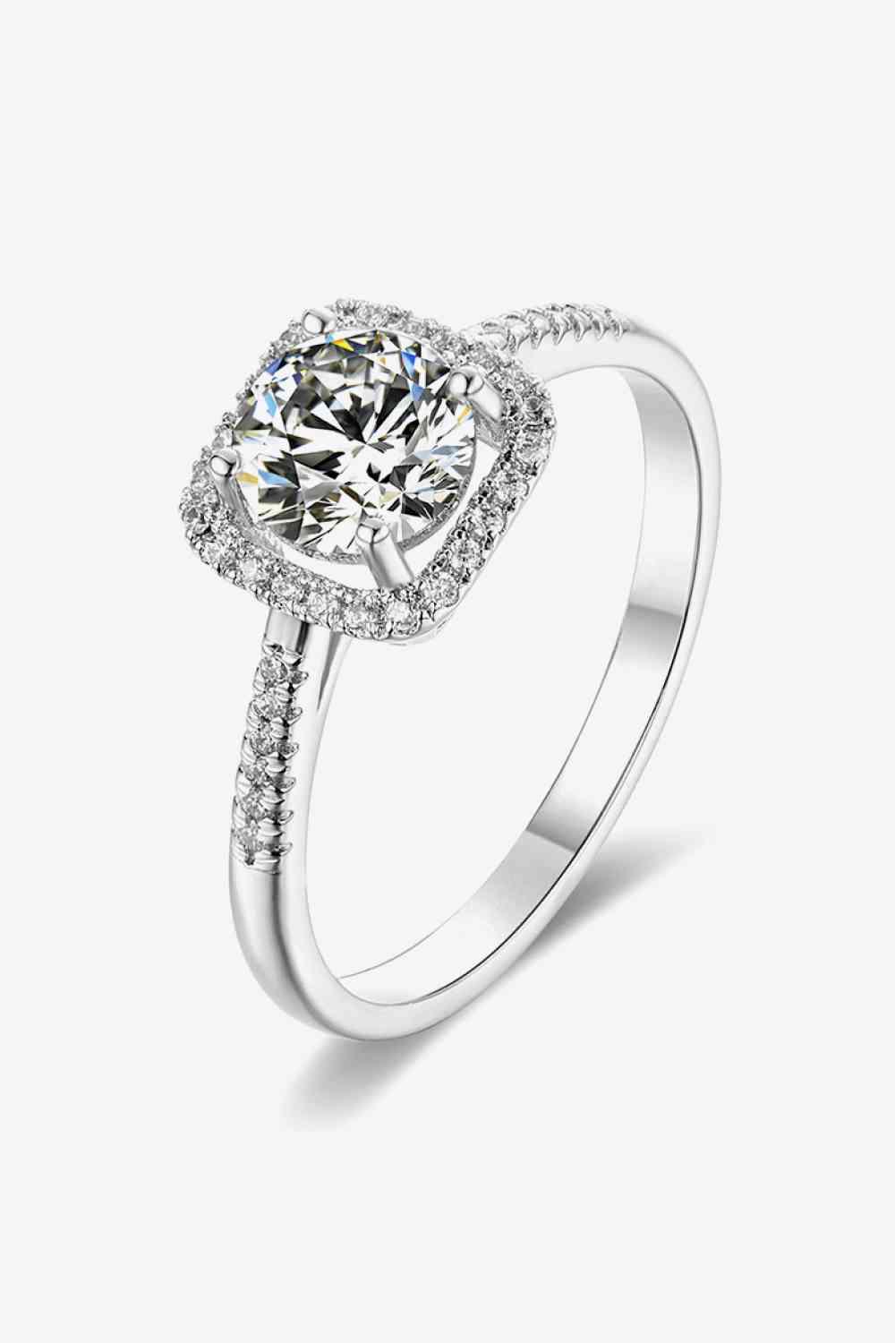 Daring Brilliance 1 Carat Moissanite Zircon Sterling Silver Ring - God's Girl Gifts And Apparel