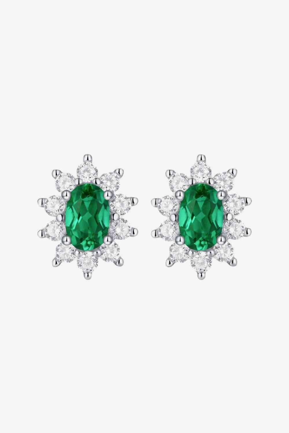 Emerald Stud Earrings - God's Girl Gifts And Apparel